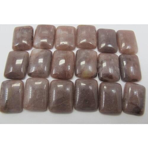 Natural Purple Aventurine Stone Beads Cabochon 15x20mm Rectangle Cabochon Ring Face Pendnat 10pcs/lot