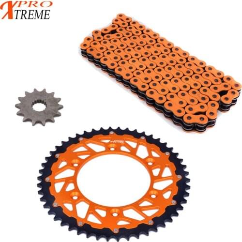 Motorcycle 120L Chain Front Rear Sprockets Set For KTM EXC EXCF SX SX-F SXS XC XC-W XC-F Six Days 125 200 250 300 350 400 450