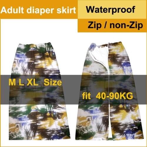 Adult Diaper Skirt for Old People and Disabled Large size Waterproof Incontinence Pads Washable Pads Sleeping Cotton Bed Pad
