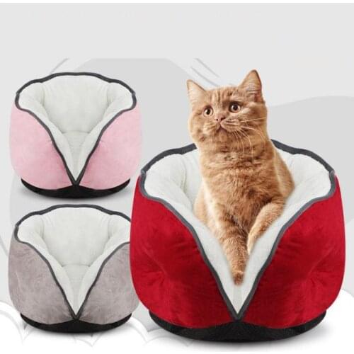 Pet Cat Dog Bed House Dirt-Resistant Soft Dog House Cat Bed Kennel Cushion Warm Cat House Pet Nest Autumn and Winter