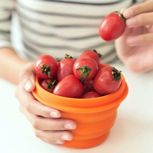 Food Grade Silicone Collapsible Bowl Outdoor Activities Can Be Caried With Folding Bowl Home Travel Campping Portable Bowl