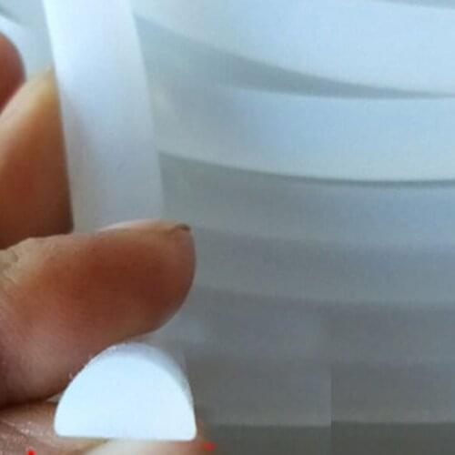 D type high temperature resistant silicone sealing strip semicircular translucent solid seal weather strip