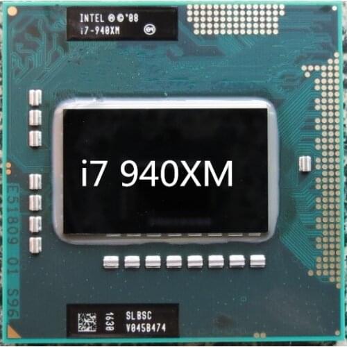 Top Extreme Edition Processor Intel i7 940XM SLBSC 2.1GHz Quad Core 8MB Cache TDP 55W Laptop CPU Socket G1 HM55 QM57 i7-940XM