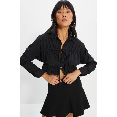 Trendyol Lacing Detailed Shirt TWOAW22GO0331