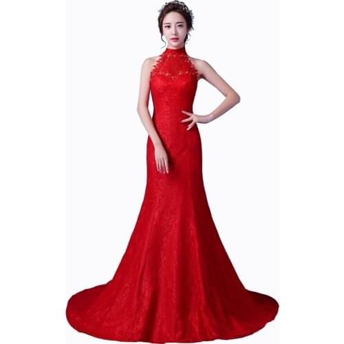 Mermaid Wedding Dress 2021 Halter Bridal Dress Court Train Lace Up Princess Vestido De Noiva Robe De Mariee Plus Size