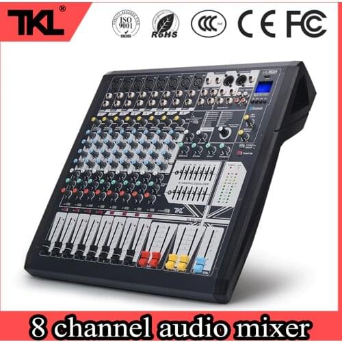 TKL professional audio mixer GLSD 8 12 16 channels with USB bluetooth stage digital DJ mixer device