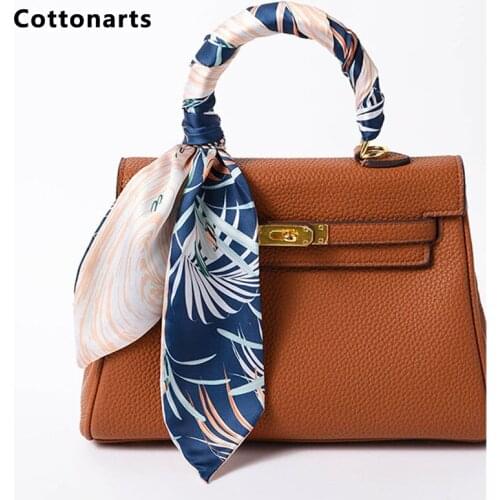 Thin and Narrow Double-sided Printing Long Silk Scarf Luxury Silk Scarf Hair Band Tied Bag Silk Scarf Fashion Belt Small Scarves