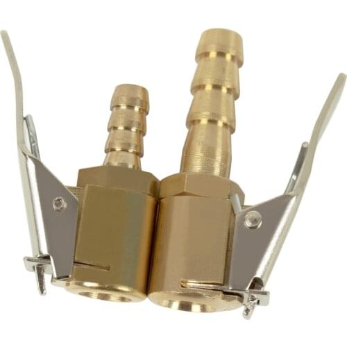 1pcs 6mm 8mm Clamp Tire Inflator Valve Connector Brass Car Truck Tyre Tyre Valve Air Pump Chuck Clip