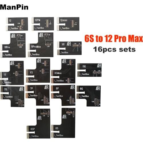 LCD Screen Tester Flex Cable For iPhone 12 Pro Max Mini 11 XS XR X 8 6S P DLS200 Light Sensor True Tone Recover 3D Touch Testing