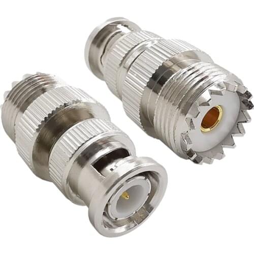 1Pcs RF Coaxial Adapter BNC Male Plug to UHF Female Jack SO239 SO-239 PL-259 Connector for Antenna Radios Wi-Fi Coaxial Cable