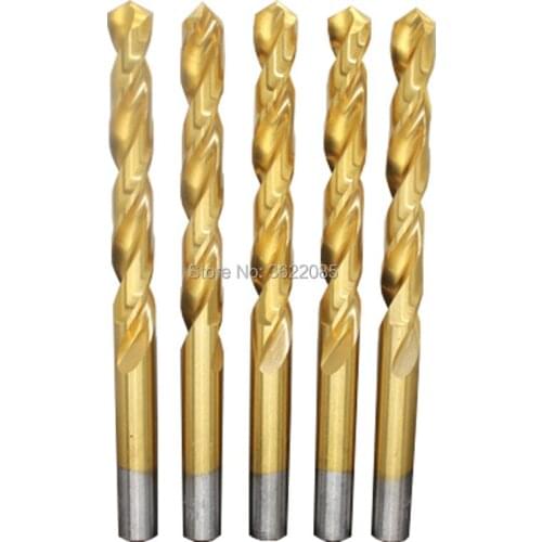 10pcs HSS 6542 TiN Coated Twist Drill Bit 0.5-6mm Straight Shank
