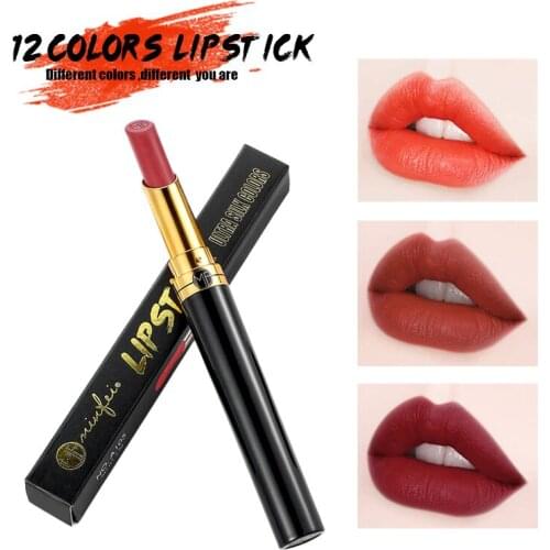 12 Colors/set Minfei Velvet Matte Lipstick Makeup Set Lasting Waterproof Lip Stick Pencil Tint Sexy Nude Red Beauty Cosmetics