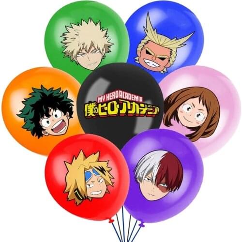 14pcs/set My Hero Academia Balloons Anime 12inch Balls Midoriya Izuku Latex Ballons Kids Birthday Party Decoration Supplies Toy