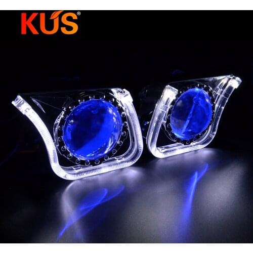 2pcs 2.5 inch bixenon hid car Projector lens xenon kit bulb lamp headlight fit for H1 H4 H7 car assembly kit free shipping
