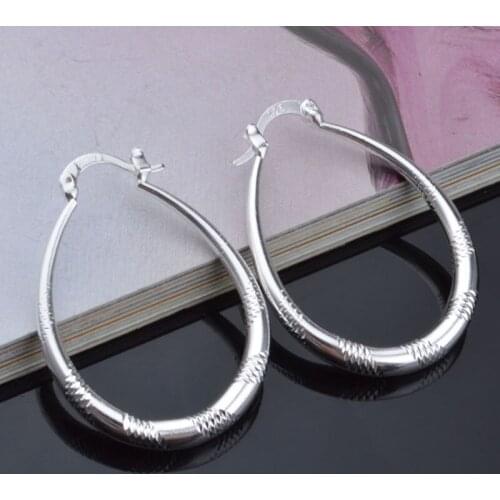 2018 Top Popular Earrings With U-shape Style Circle Earrings Simple Earrings Big Silver Hoop Earrings Accessory For Women E171