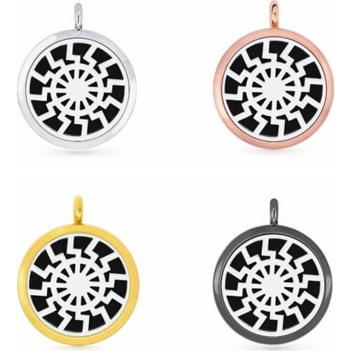 30mm Hollow Lightning Aromatherapy Essential Oil Perfume Diffuser Locket Pendant with 6pcs PadS Fit Necklace key Chains