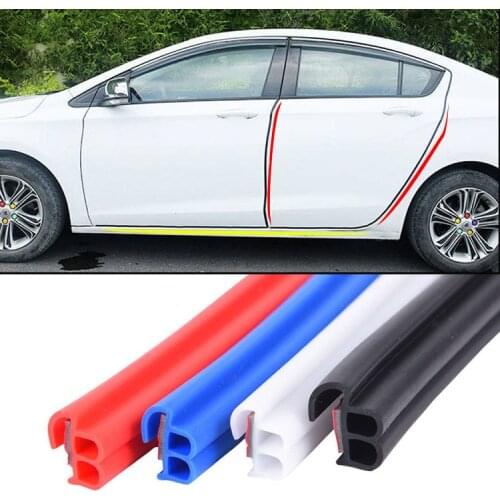 5M Car Door Side Protector Rubber Strips Car Rubber Seals Door Edge StripScratch Insulation Sound Sealing Door Car Accessories