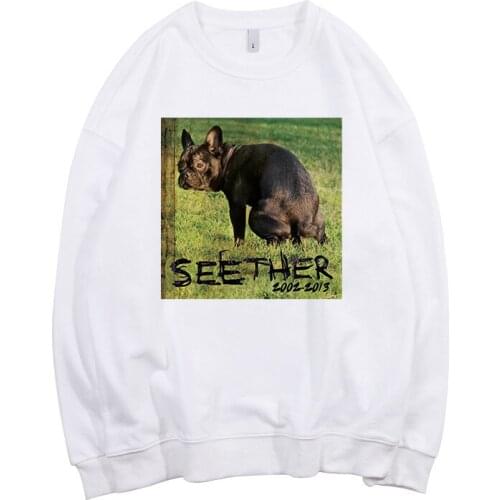5 Designs Cute Dog Seether Band Pollover Sweatshirt Rock White Hoodie Heavy Metal Sudadera Rocker Streetwear Fleece Outerwear
