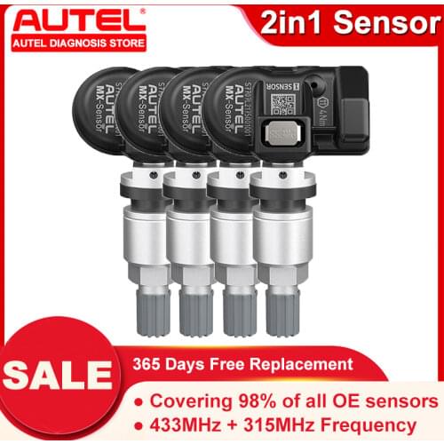 Autel TPMS Mx-Sensor 2in1 433MHZ+315 MHZ Programmable Car Tool TS501 Sensor for TS508 Tire Pressure Monitoring