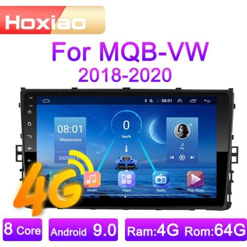 4G Android 9 2din Car Radio multimedia video player For Volkswagen MQB 2018 2019 2020 navigation GPS audio 2 DIN