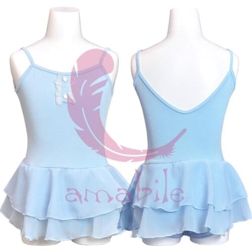 Ballet dance gymnastics strap dress leotard children one-piece leotard dress CL0522