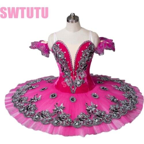 Velvet professional ballet tutu,rose red classical ballet tutu swan lake blue ballet tutu adult black ballet tutus BT8973