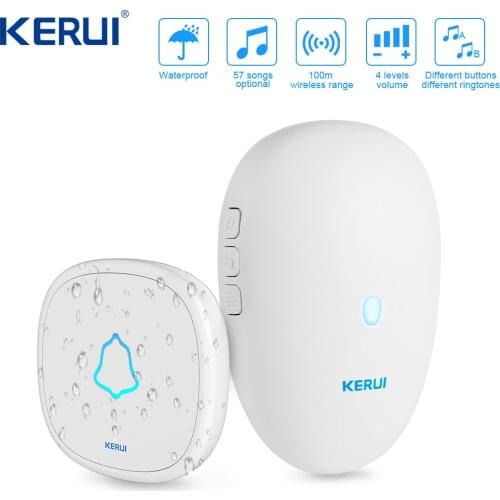 KERUI M521 Wireless Doorbell 57 Music Song 300M Waterproof Button Smart Home Door bell Chime Ring Outdoor Doorbell