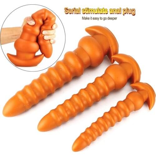 BDSM In-Depth Big Anal Beads Long Dildo Butt Plug Prostate Massage Vaginal Anal Dilator Gay Anal Sex Masturbation Adult Sex Shop