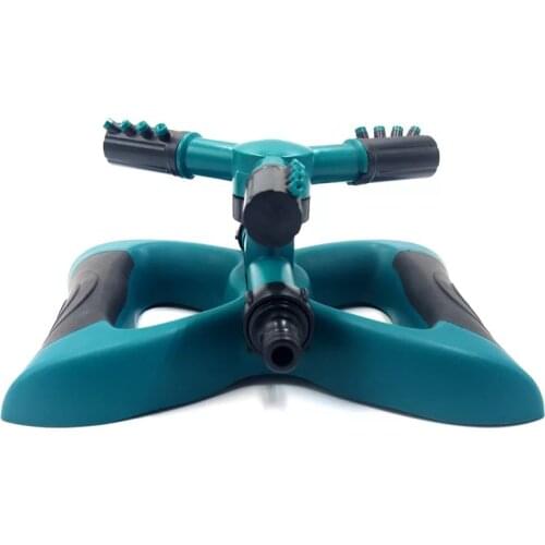 Sprinkler Large 3-Prong 360-Degree Rotating Tandem Sprinkler Head Garden Lawn Sprinkler Irrigation Bridge Maintenance JDH88