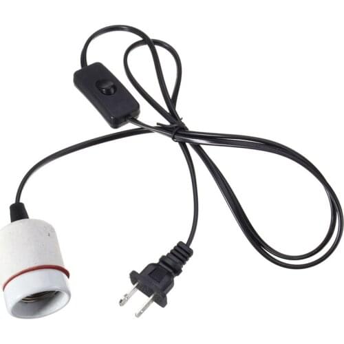 Holder Light Switch Socket Adapter Warm Lamp Reptile Vivarium Habitat Ceramic Heat Lamp Fitting EU Plug Black E27 110V-240V