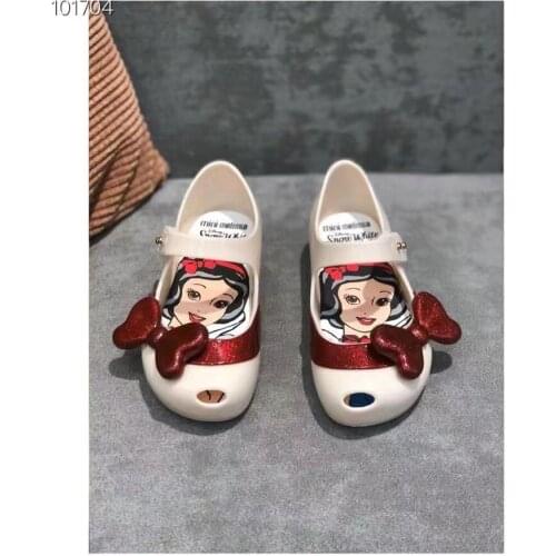 Melissa childrens shoes Disney Snow White childrens side bow soft bottom jelly sandals