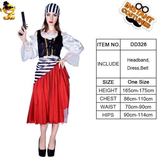 DSPLAY Pirate Woman Duchess Sexy Party Costume Carnival New Style Cool Classic Fancy Dress Cosplay Royal Bandit Woman Outfits