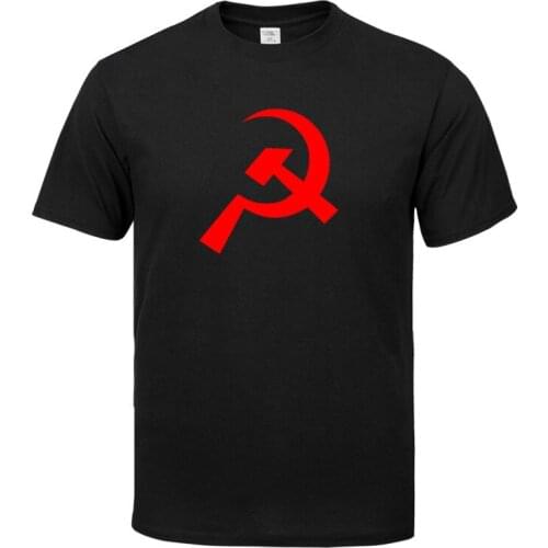 Men T-shirt Fashion hammer and sickle Printed Harajuku Hiphop t shirts Short Sleeve Hipster Comics tee