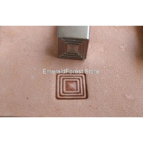 Leather carving printing tools DIY handmade appliances refined steel precision carving return new products, geometric engraving