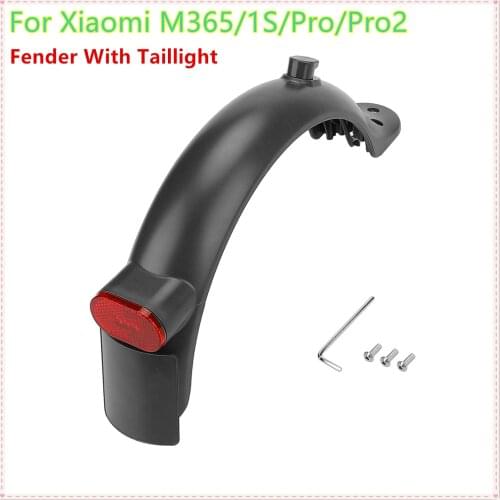 Upgraded Fender For Xiaomi Scooter M365 1S Pro/ Pro 2 Rear Mudguard Taillight Brake Taillight License Plate M365 Accessories