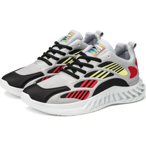 Mens sports shoes 2021 new fashion casual mens shoes lightweight breathable running shoes low-top lace-up mesh shoes