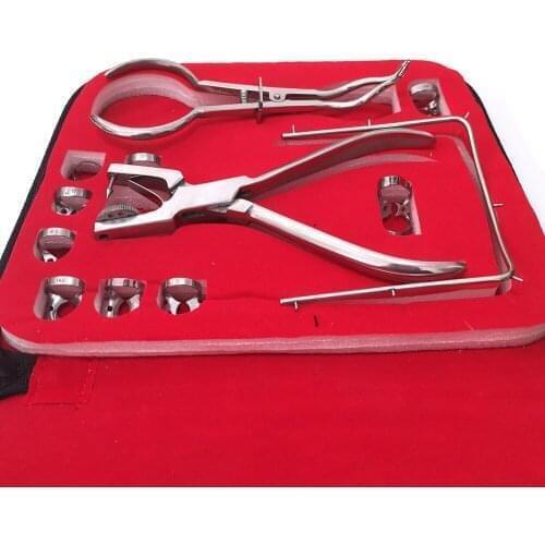 Dental Dam Hole Puncher Set Puncher Pliers for Perforator Rubber Orthodontic Tools Dam Clip