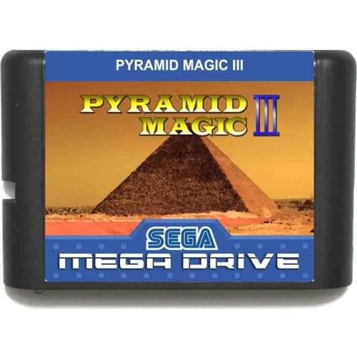New Arrival Pyramid Magic 3 MD 16 bit Game Card For Sega Mega Drive For Genesis