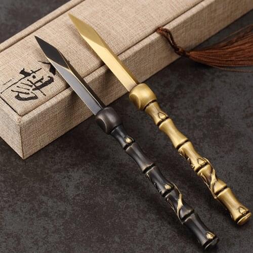 Pure Copper Knife Tea Opener Pry Needles Tool Chinese Kung Fu Tea Set Accessories Creative Tea Knife Cutter Cones Decor Crafts