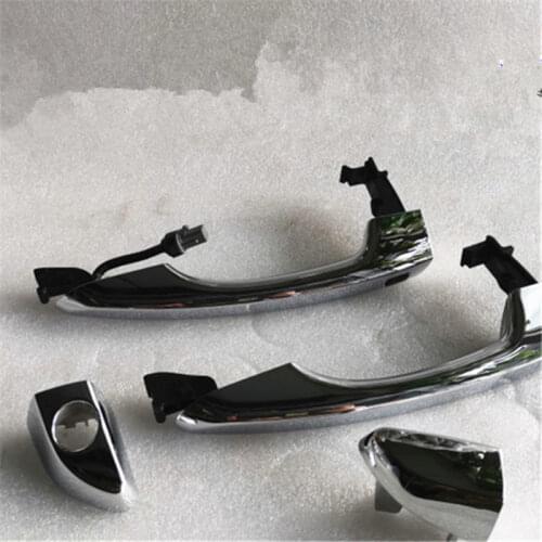 Genuine Front chrome Outside Door Handle+cover LH RH for hyundai Tucson 2015-2018 rear Exterior Door Handle+cover