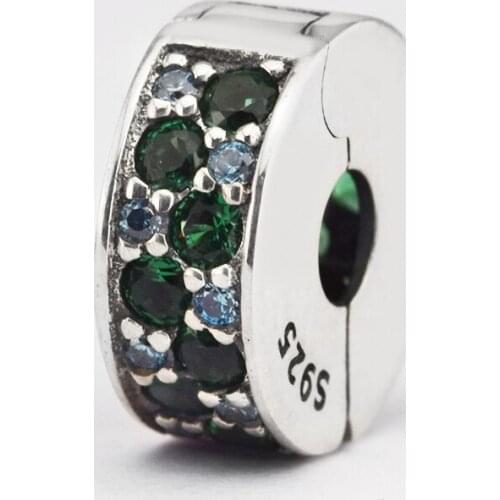 Fits Pandora Bracelets Real 925 Sterling Silver Charms Mosaic Shining Elegance Clip Beads Original Women Jewelry kralen