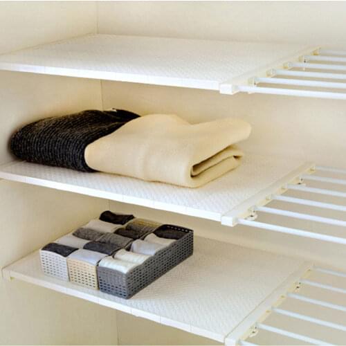 Adjustable Closet Storage Rack Storage Rack Wall-Mounted Kitchen Storage Rack Viscous Telescopic Storage Rack Can Save Space