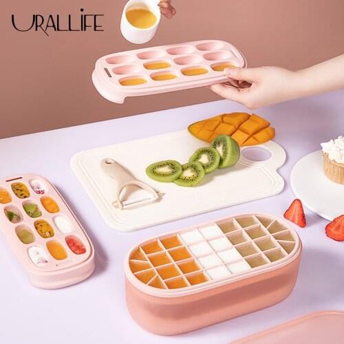 Uareliffe Silicone Ice Tray Ice Cube Maker With Dust Cover For Freezer Icecream Cold Drinks Kitchen Tools Accessories Ice Mold