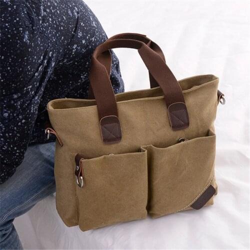 Shoulder bags briefcase handbag canvas laptop bags messenger bag Casual Crossbody High capacity Female travel bag
