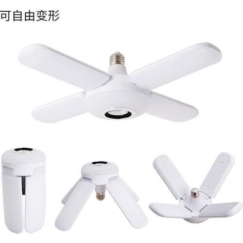 LED four - leaf Bluetooth music lamp seven - color Bluetooth smart stereo folding deformation bulb lamp spot