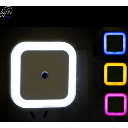 Wireless Sensor LED Night Light EU US Plug Mini Square Night Lights For Baby Children Living Room Bedroom Corridor Lighting Lamp