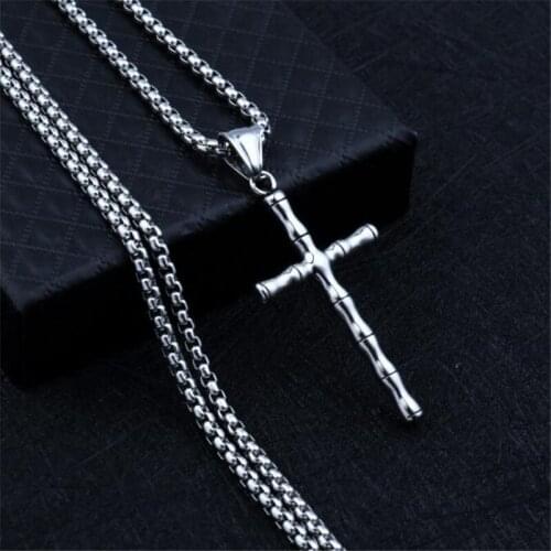 Creative Stainless Steel Necklace for Men European And American Male Domineering Cross Necklace Nightclub Jewelry Accessories
