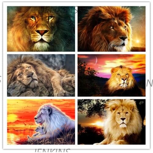 Jenkins Embroidery Animal Lion Needlework Diamond Painting Animal Full Drill Handicraft Home Decoration Holiday Gift Diy Diamond