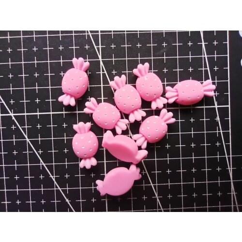 1pcs/lot resin flat back Simulation pink candy 18mm Cabochons Scrapbooking Hair Bow Center DIY Christmas decration