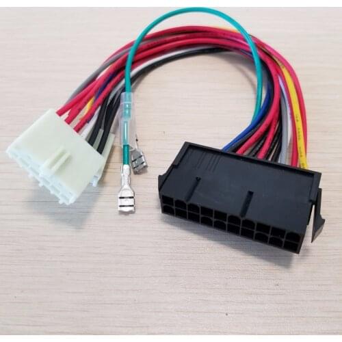 10pcs/Lot 20Pin ATX to 2-Port 6Pin AT PSU Converter Power Cable Cord 20cm for 286 386 486 586 Old Computer